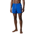 Ea7 Maillot de bain homme bleu à motif imprimé avec lacets