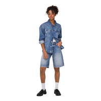 Image 3 : Short femme Only bleu délavé coupe moderne en coton organique — Delvale