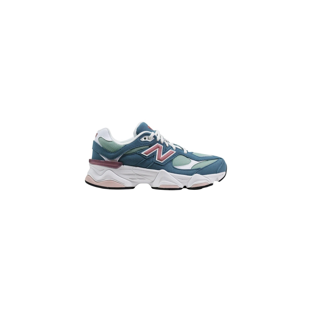 New Balance 9060 vert, vue de profil, baskets femme/unisexe petites pointures