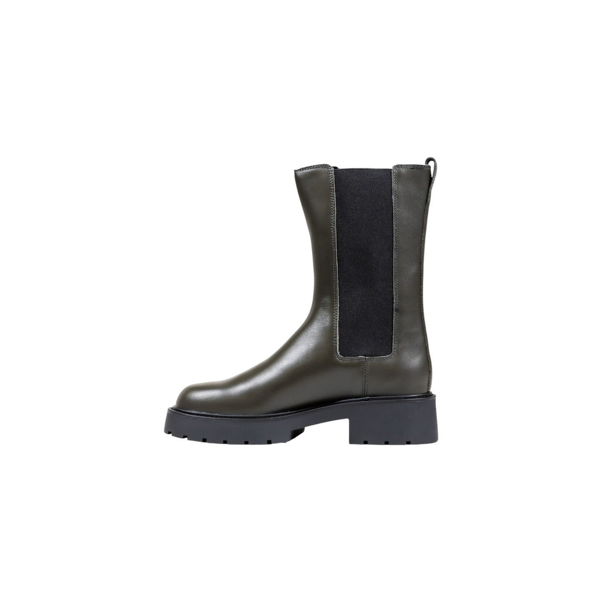 Image 3 : Chaussures bottes Calvin Klein Jeans femme coloris gris, détail du cuir premium et finitions — delvale