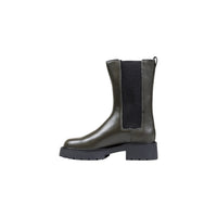 Image 3 : Chaussures bottes Calvin Klein Jeans femme coloris gris, détail du cuir premium et finitions — delvale