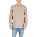 Antony Morato Chemise Homme Manches Longues Viscose Beige