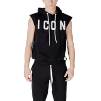 Image 5 : Sweat à capuche Icon homme blanc sans manches, détail poche — delvale