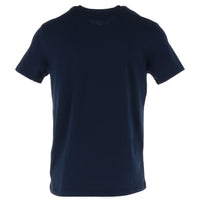 Image 2 : T-shirt Timberland homme bleu marine pur coton, détail du logo arbre brodé sur le côté gauche — Delvale