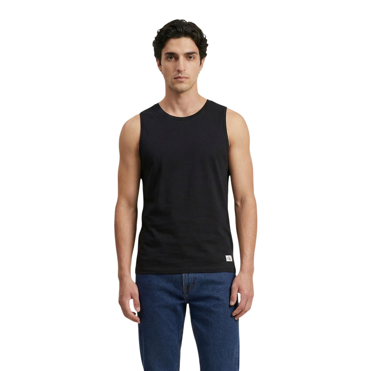 Image 4 : Débardeur Calvin Klein Jeans homme blanc, vue d'ensemble du style décontracté — Delvale