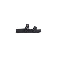 Image 1 : Mules Armani Exchange femme noires à bout pointu, vue de face — delvale