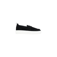 Profil du mocassin Antony Morato Rowan homme noir à plateforme et semelle blanche