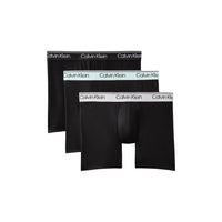 Image 17 : Pack 3 boxers Calvin Klein Underwear homme noirs coton stretch, ceintures contrastées logotées, vue catalogue — Delvale