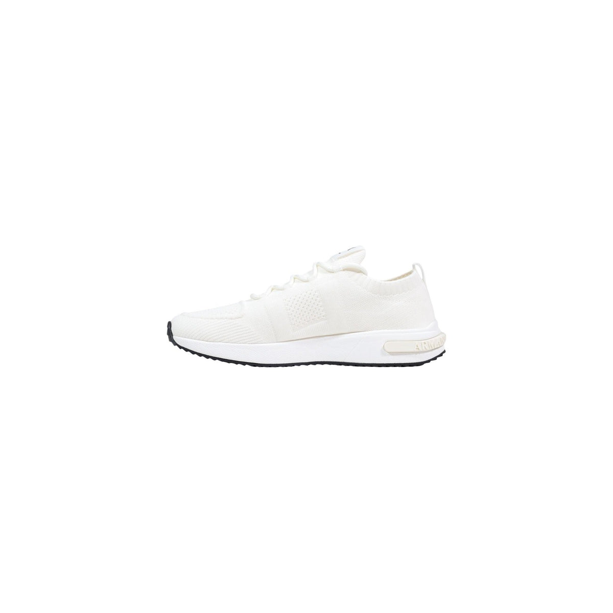 Image 3 : Baskets homme Armani Exchange blanches avec semelle contrastée noire, vue de trois-quarts — Delvale