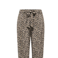 Image 3 : Pantalon Only viscose imprimé léopard, silhouette fluide et décontractée, vue complète — Delvale