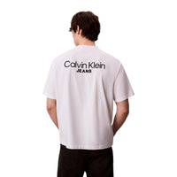 Image 3 : T-shirt coton blanc Calvin Klein Jeans homme, vue de dos — delvale