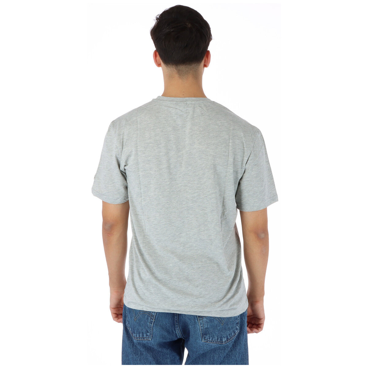 Image 2 : Vue de face du t-shirt North Sails homme gris chiné avec logo imprimé marine et bleu sur la poitrine — Delvale