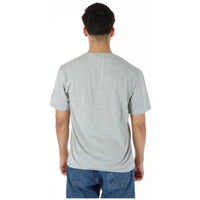 Image 2 : Vue de face du t-shirt North Sails homme gris chiné avec logo imprimé marine et bleu sur la poitrine — Delvale