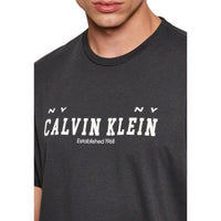 Image 3 : Vue arrière du t-shirt Calvin Klein Jeans homme noir, coupe classique — Delvale