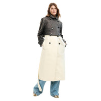 Image 3 : Veste Desigual femme beige avec poches frontales et ceinture ajustable — Delvale