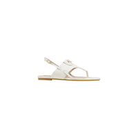 Image 4 : Sandales Liu Jo femme noires clip toe, vue latérale droite, finitions dorées signature — Delvale