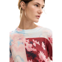 Image 3 : Pull femme Desigual rose style bohème avec finitions métallisées — delvale