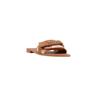 Image 2 : Mules Guess camel design élégant, vue de face avec détail motif — delvale