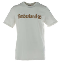 Image 4 : T-shirt Timberland homme bleu marine, détail de l'étiquette col intérieur, composition pur coton — Delvale