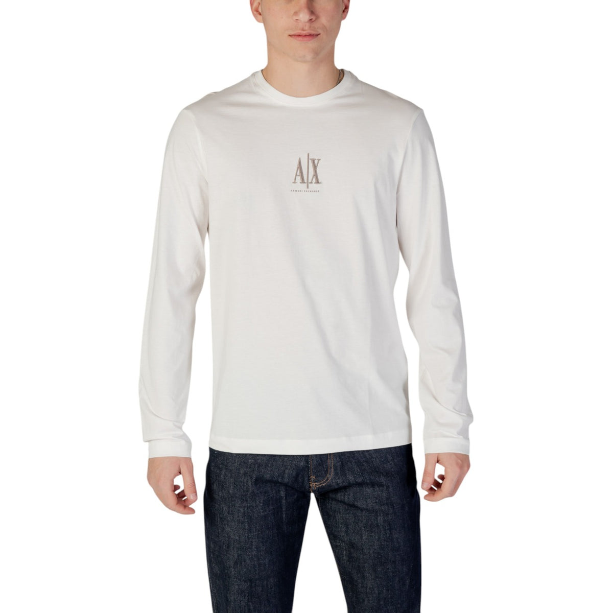 Image 4 : Détail impression et finitions t-shirt Armani Exchange bleu homme — Delvale