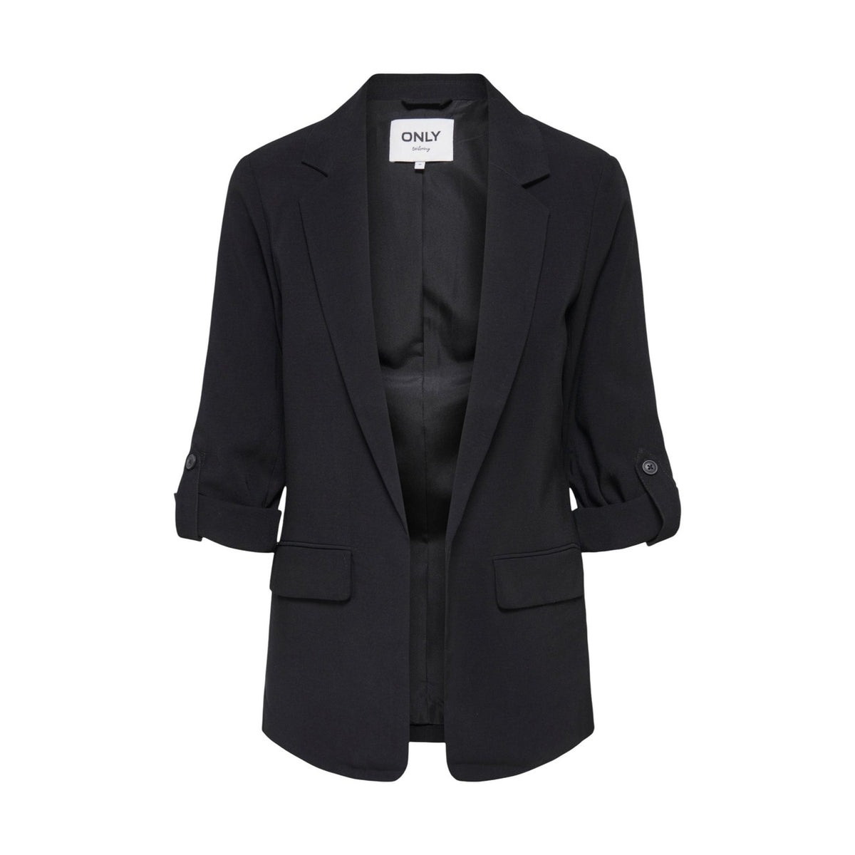 Image 2 : Détail veste Only noire col revers sophistiqué pour femme — Delvale