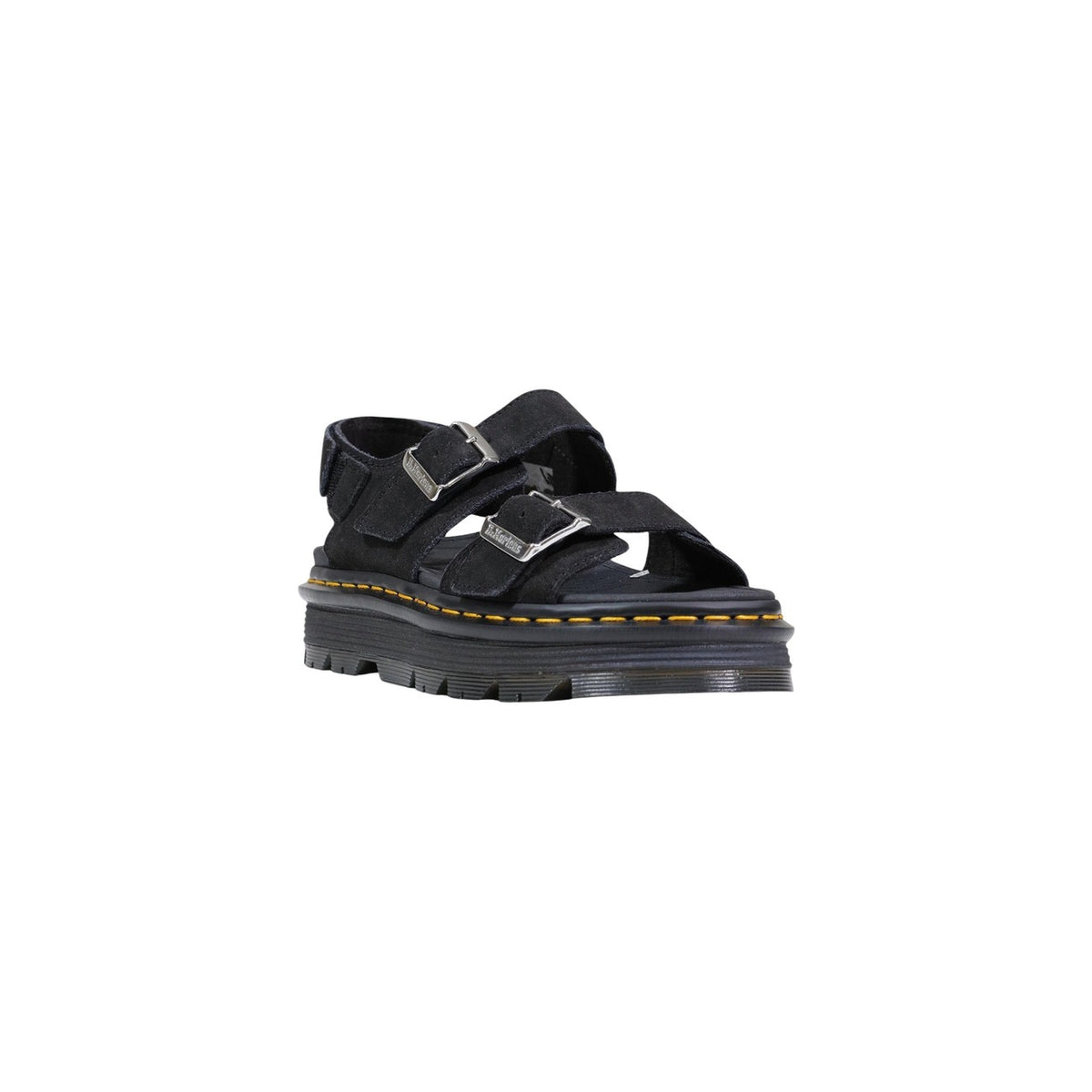 Image 2 : Vue détail sandales Dr. Martens Zebzag Suede noires cuir suédé — delvale