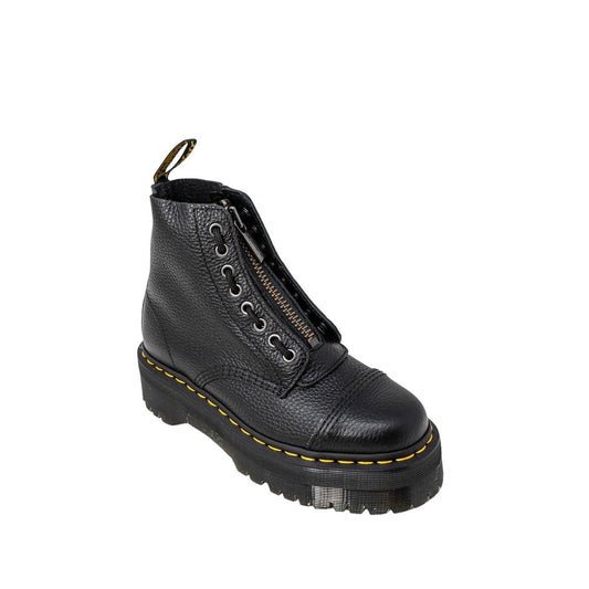 Dr. Martens Sinclair noire femme en cuir avec vue avant trois quarts