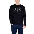 Armani Exchange Pull Homme Noir à Impression Manches Longues
