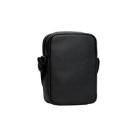 Image 2 : Sacoche Tommy Hilfiger homme noir bimatière dos grainé épuré anneau D sangle réglable vue de dos — Delvale