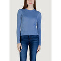 Jacqueline De Yong Damespul Blauw Azuur Lange Mouwen Ronde Hals