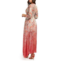 Image 3 : Robe Guess femme rouge à imprimé floral, coupe féminine avec manches 3/4 — Delvale