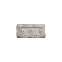 Image 2 : Détail du portefeuille Guess gris femme montrant la finition premium en polyuréthane — delvale