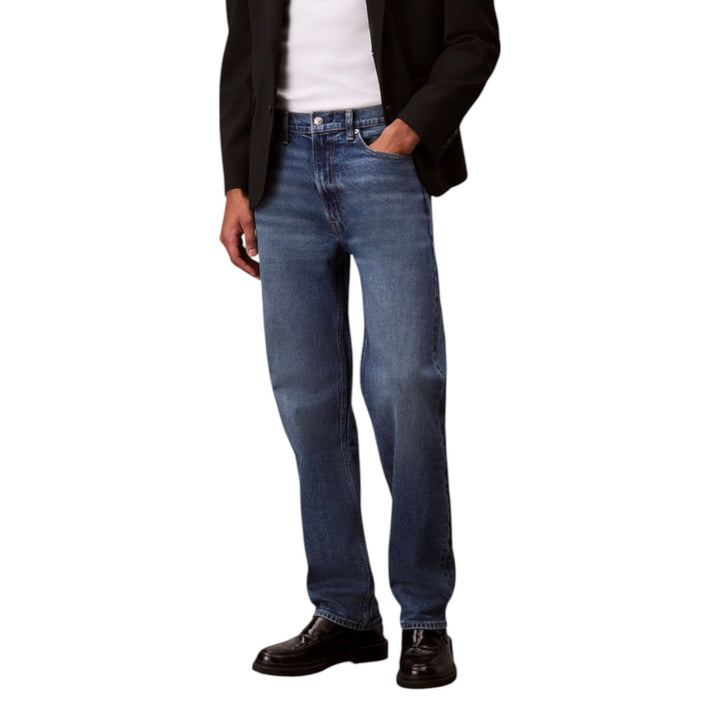 Image 1 : Jean homme Calvin Klein Jeans bleu coupe regular avec fermeture zip — Delvale