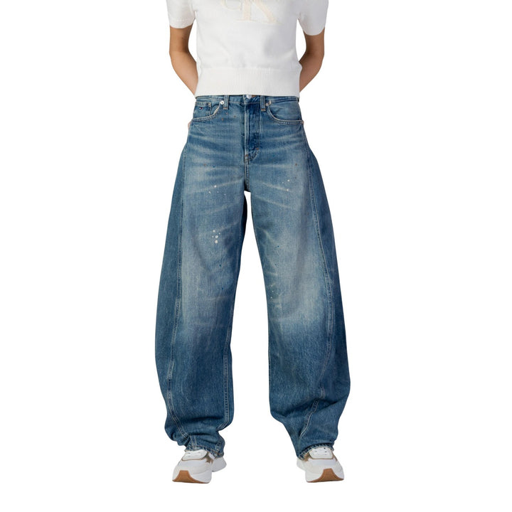 Image 1 : Jean Tommy Hilfiger femme bleu en coton organique, vue de face — Delvale