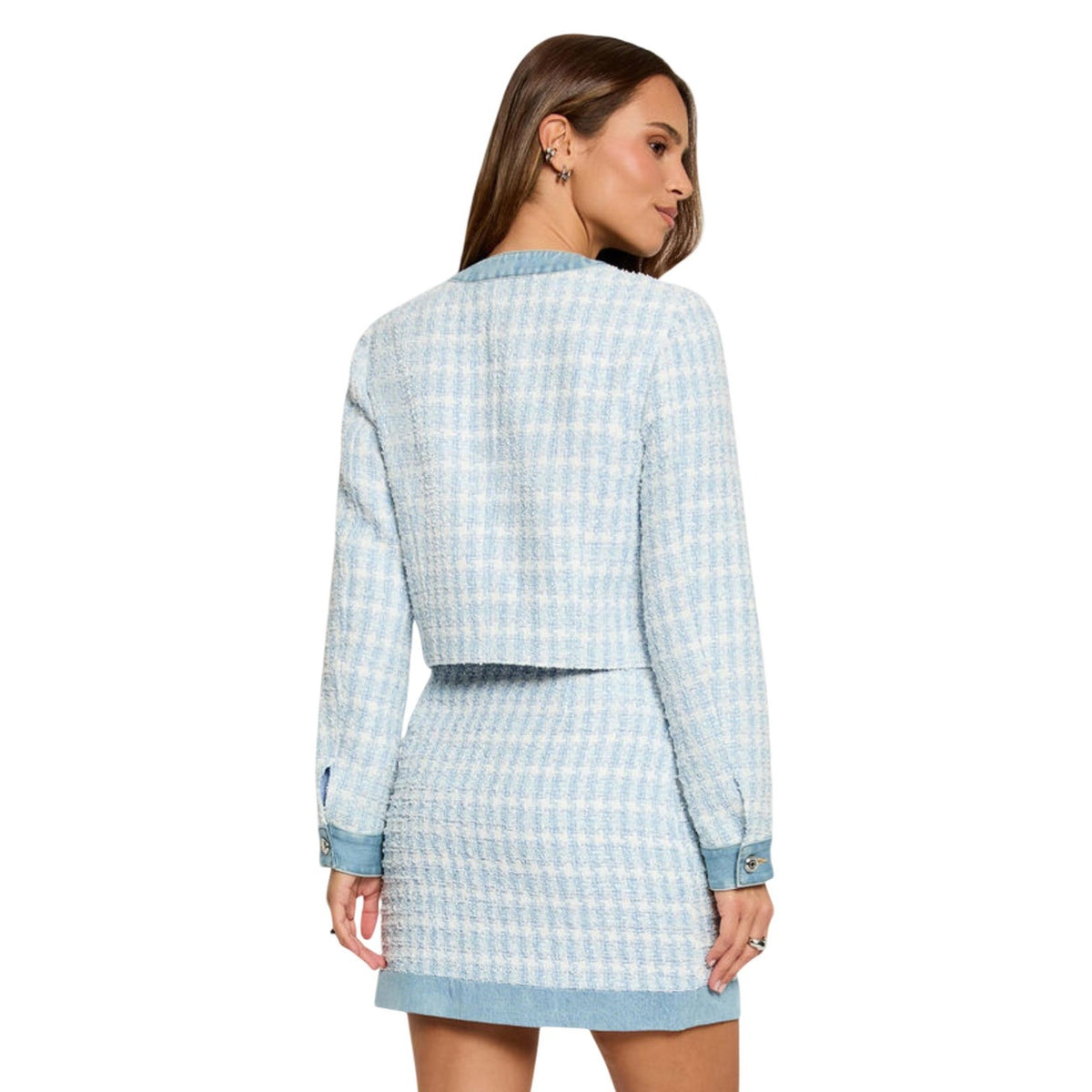Image 3 : Veste femme Morgan De Toi bleu azur coupe élégante manches longues — delvale
