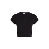 Image 1 : T-shirt noir Calvin Klein Jeans pour femme, coupe classique manches courtes — delvale