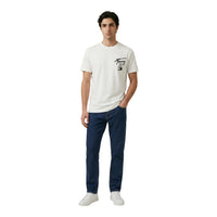 Image 2 : Détail du motif impression sur t-shirt Tommy Hilfiger Jeans blanc homme — Delvale