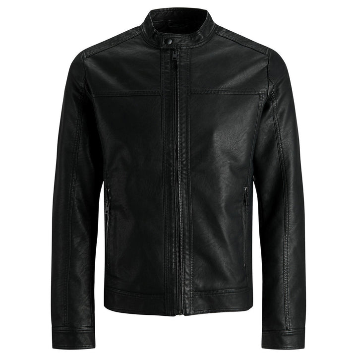 Image 1 : Veste zippée Jack & Jones homme coloris noir, vue de face — delvale