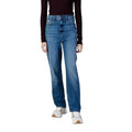 Calvin Klein Jeans Jean Femme Taille Haute Coupe Droite Délavé