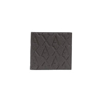 Portefeuille Armani Exchange homme marron texturé relief géométrique fermé — 11x10cm Ref. XM000168
