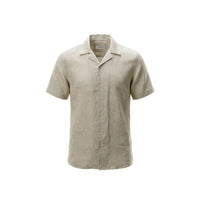 Image 3 : Chemise Gianni Lupo homme beige manches courtes, vue de dos — delvale