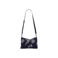Image 3 : Sac à épaule Desigual femme noir effet optique vibrant anse tressée rouge fermeture zip avec frange logo Desigual discret en façade — Delvale
