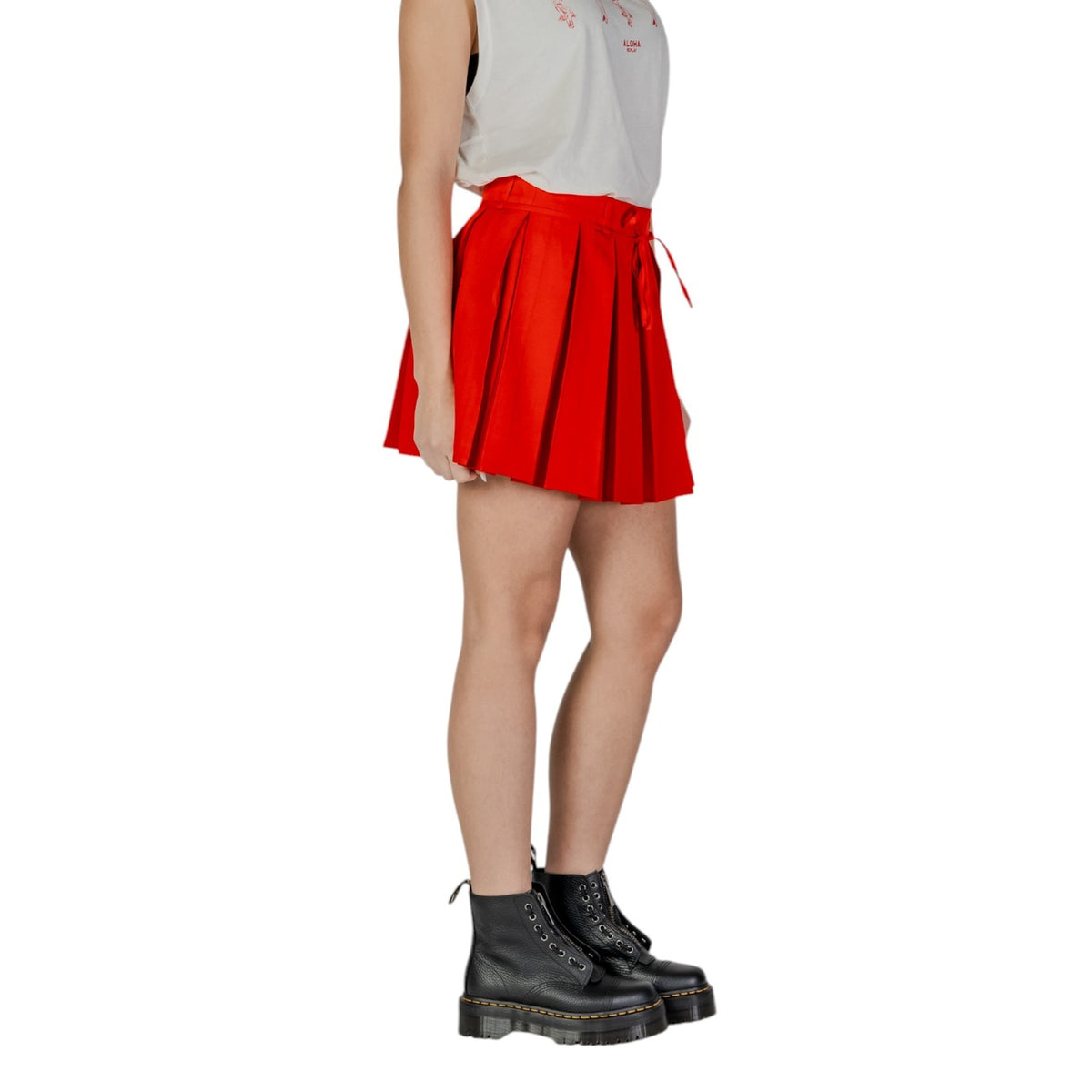 Image 3 : Jupe femme Only rouge coupe moderne en mélange polyester — delvale