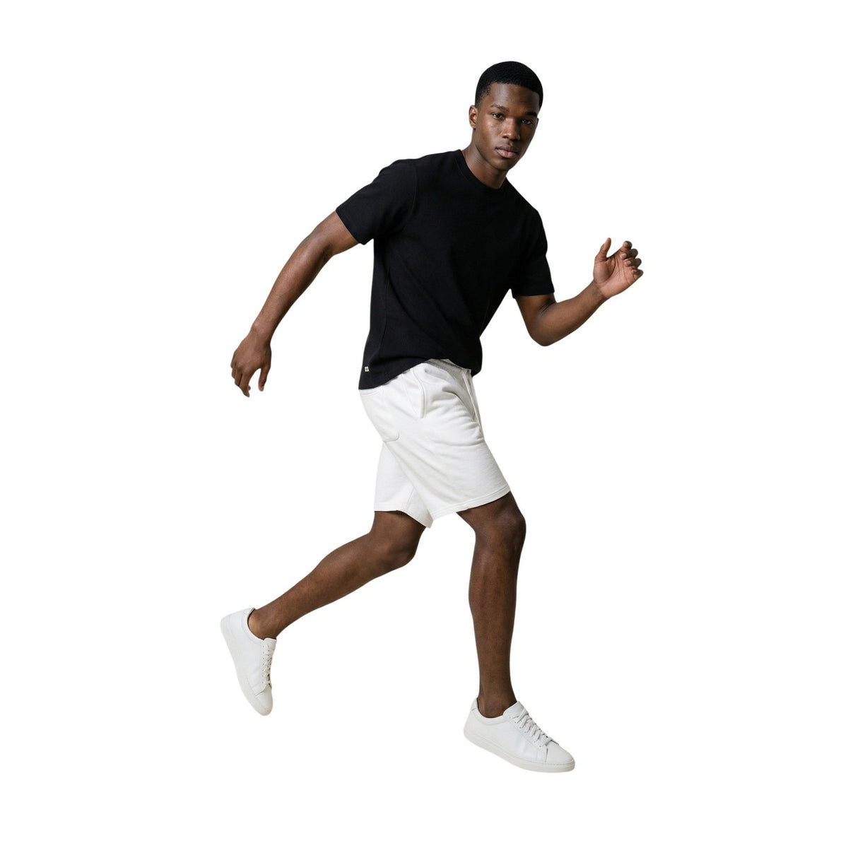 Image 3 : Bermuda homme Gianni Lupo multicolore coton molletonné, vue de profil — delvale