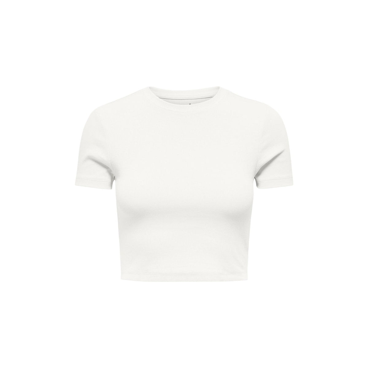 Image 2 : Détail du t-shirt Only beige femme, coupe classique en coton bio — delvale