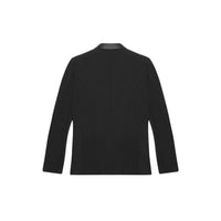 Image 2 : Détail col revers satin et étiquette Antony Morato sur veste smoking noire — Delvale
