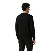 Image 3 : Détail du pull noir Antony Morato homme, logo brodé Morato sur le côté gauche de la poitrine, tissu coton fin — 9yvwh4-xt