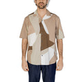 Only & Sons Chemise Homme Marron Imprimée Manches Courtes