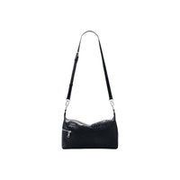 Image 3 : Sac baguette Desigual noir vue d'ensemble avec anse tressée et breloque signature — delvale