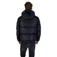 Armani Exchange doudoune homme bleu vue de dos capuche quilts larges — Delvale